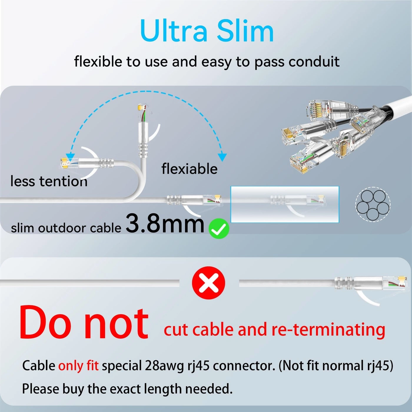 Cat6a Ethernet Cable - 100ft