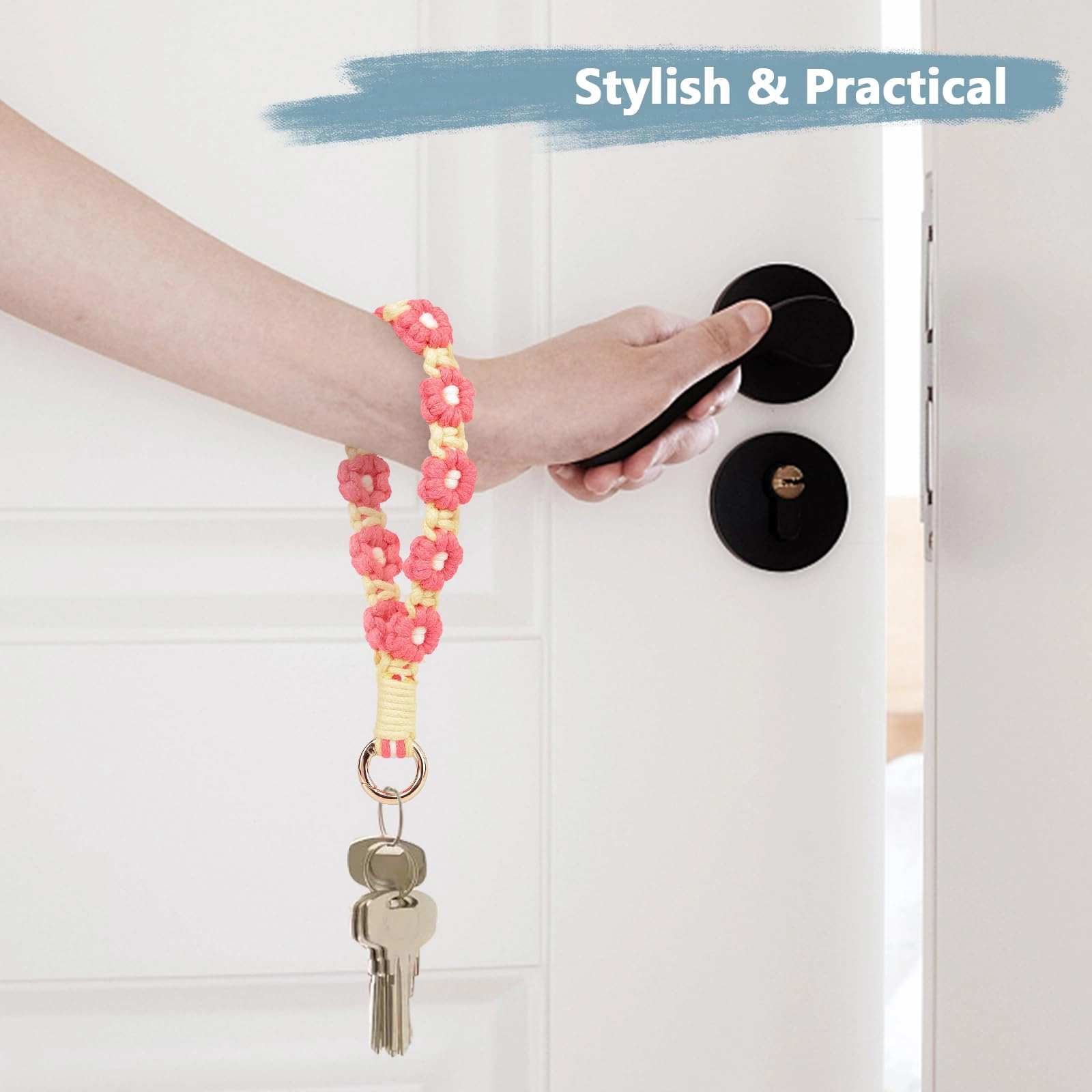 Boho Macrame Keychain - Car