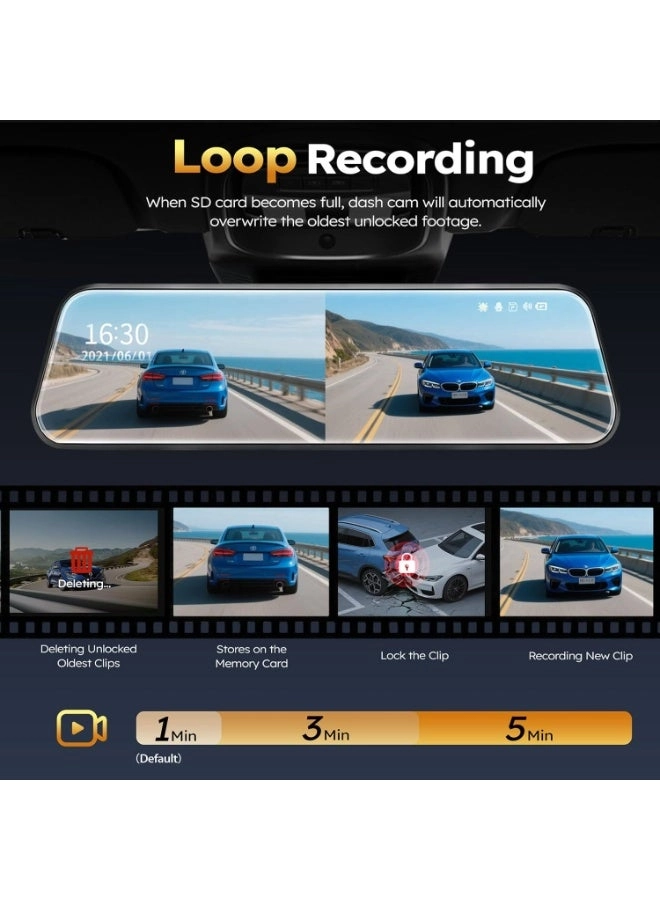 Mirror Dash Cam - 1080P FHD