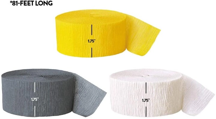 Crepe Paper Streamer - 3 Rolls Birthday