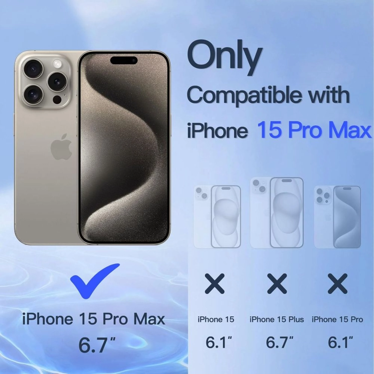 Screen Protector for iPhone 15 Pro Max - Anti-Spy Tempered Glass