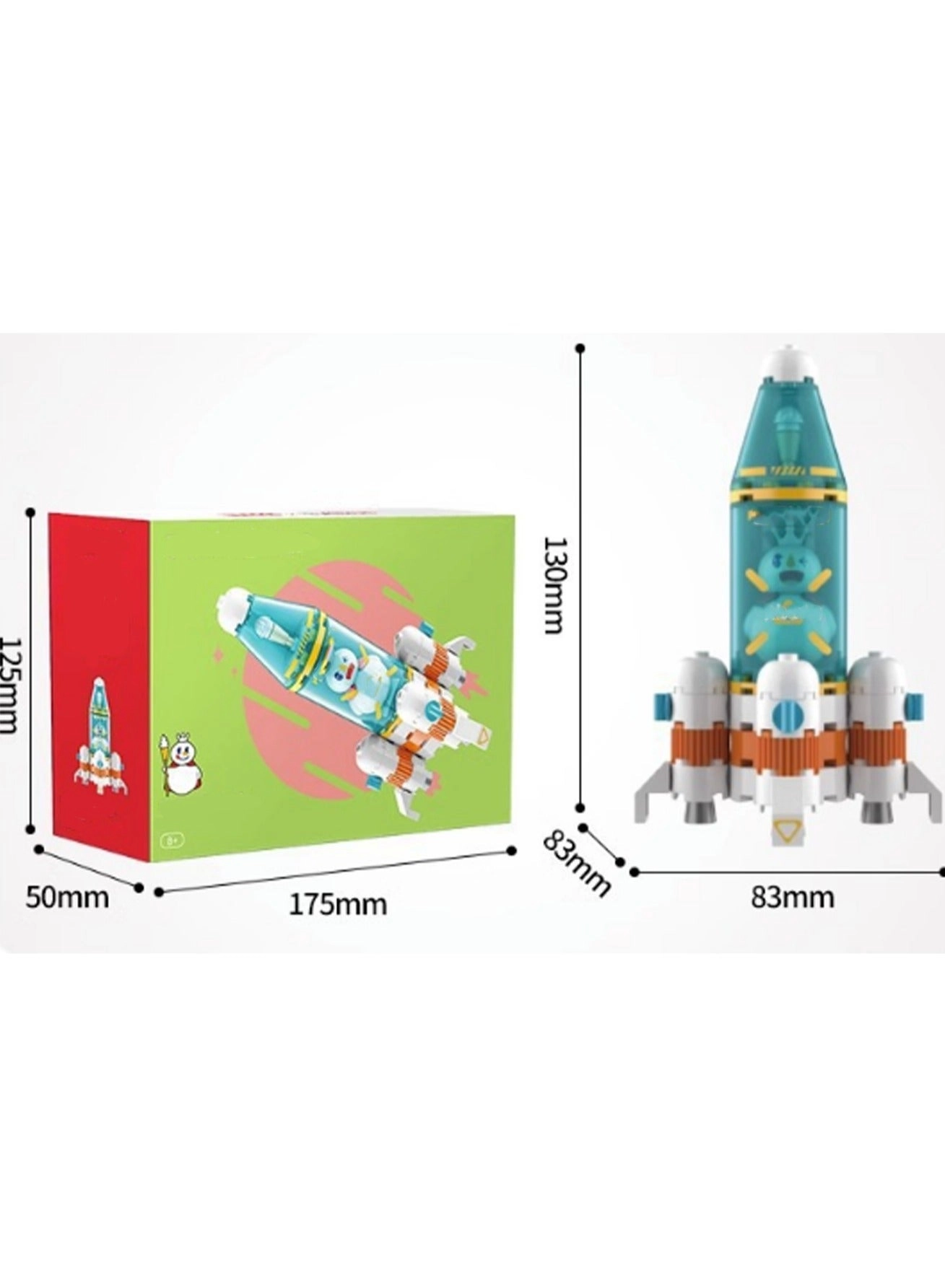 Space Astronaut Snowman Model - Mini Brick ABS