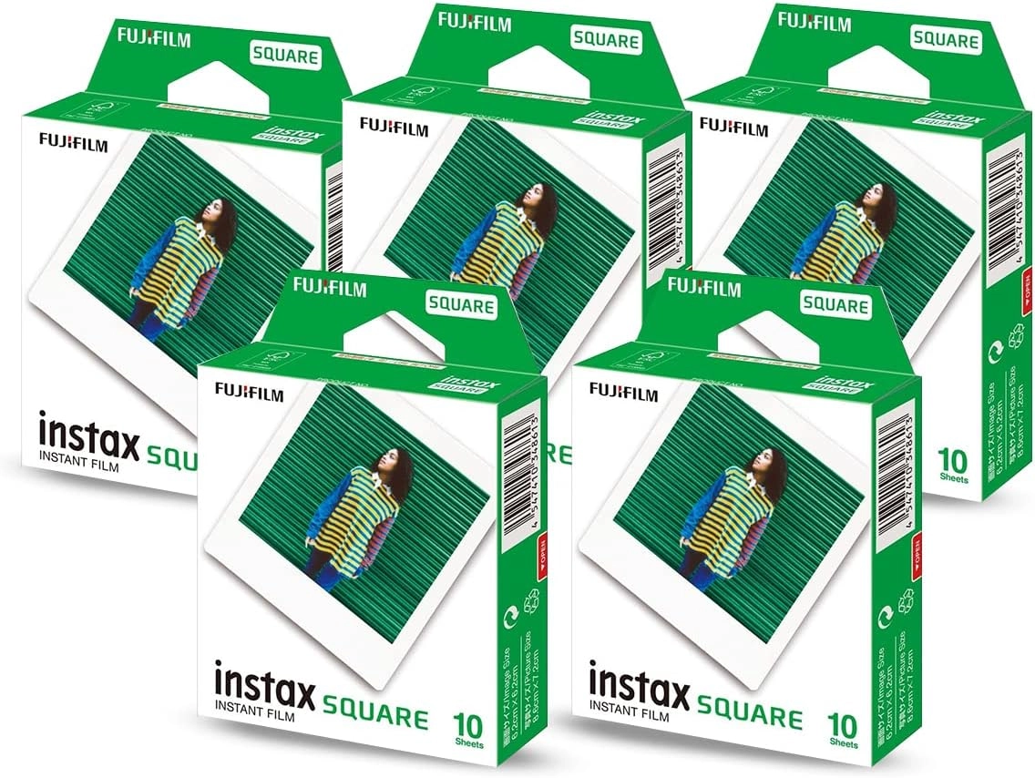 Fujifilm Instax Square Film - 50 Film 86 x 72 mm Bundle