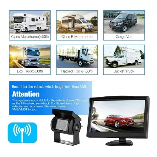 Wireless Car Monitor - Night Vision Wireless 480*272 pixels