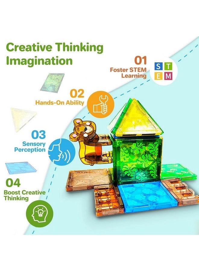 Magnetic Building Tiles - Jungle Safari 27 pcs