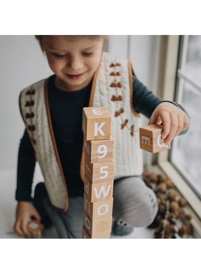 Crafted ABC Bamboo Blocks - 18 pcs