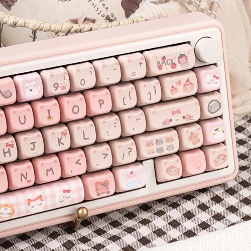 Cute Cat Keycaps - QWERTY Only Keycaps