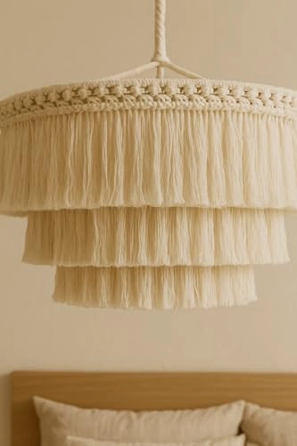 Bohemia Tassel Pendant Light - 3 Lights 23 Inches Wide Colour Creamy White