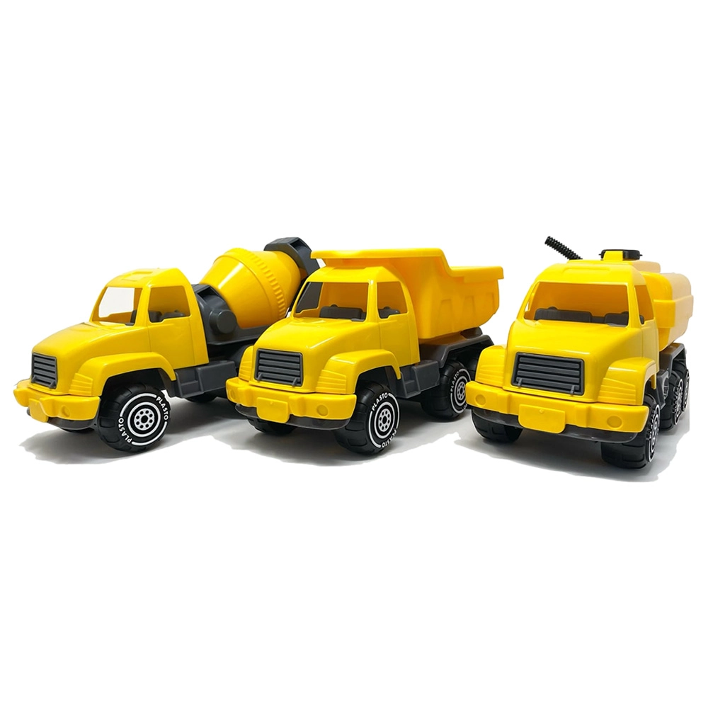 Petrol Tanker + Dump Truck + Concrete Mixer