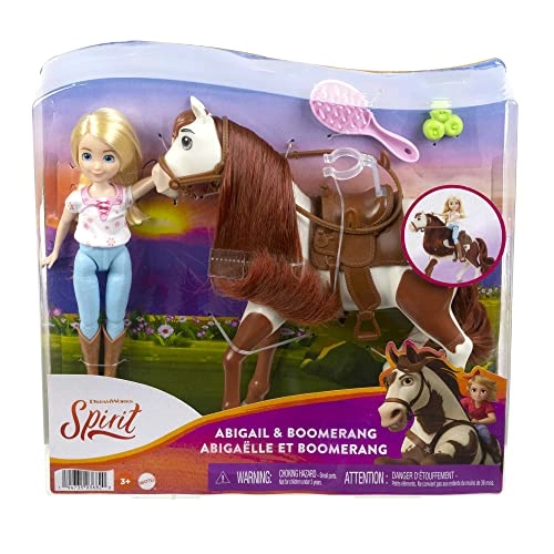 Abigail Doll - 7 Movable Joints + Boomerang Horse - Soft Mane & Tail Ages 3+