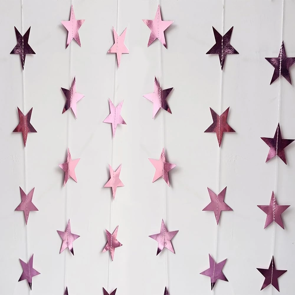 Rotupap Star Paper Garland - 2 pieces Wedding Birthday Anniversary
