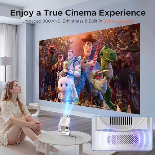 Mini Projector 300 ANSI lumens 1920 x 1080 pixels