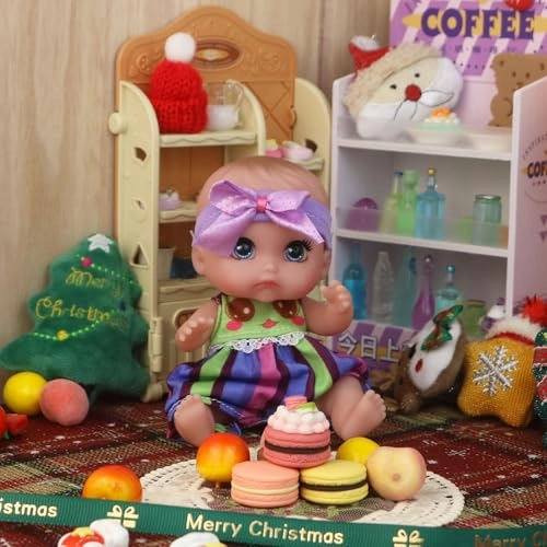 Reborn Baby Doll - 6" 16 cm Vinyl Purple Ages 3+