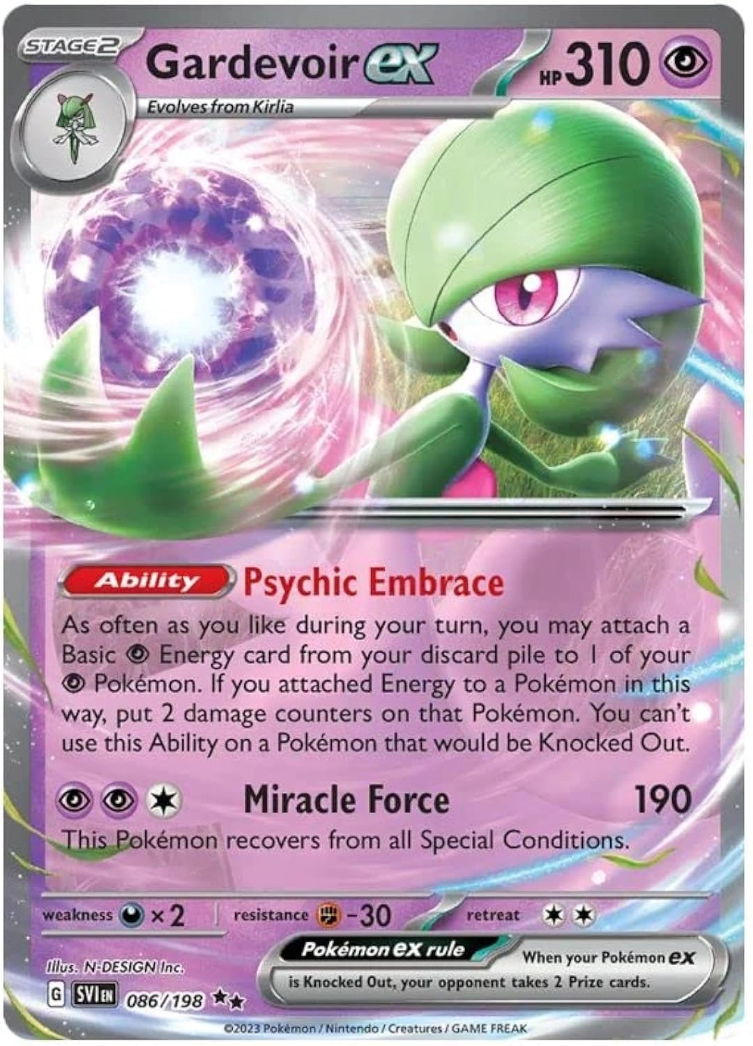 Pokémon Pokemon Gardevoir ex 086/198 - English + Toploader