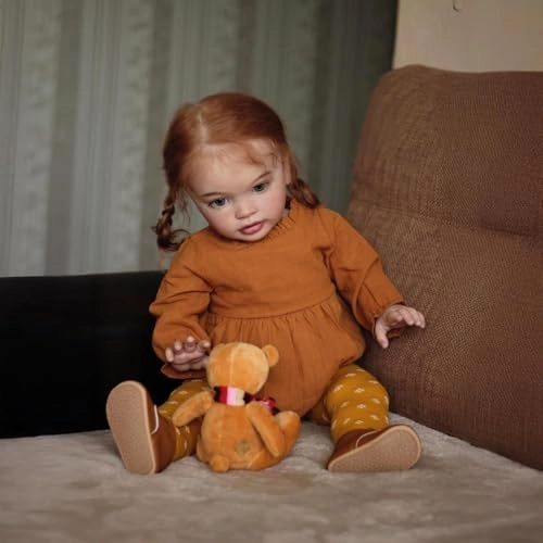 Pippa Reborn Baby Doll - 26 inch Cotton Vinyl Hand-rooted Curly Hair Ages 3+