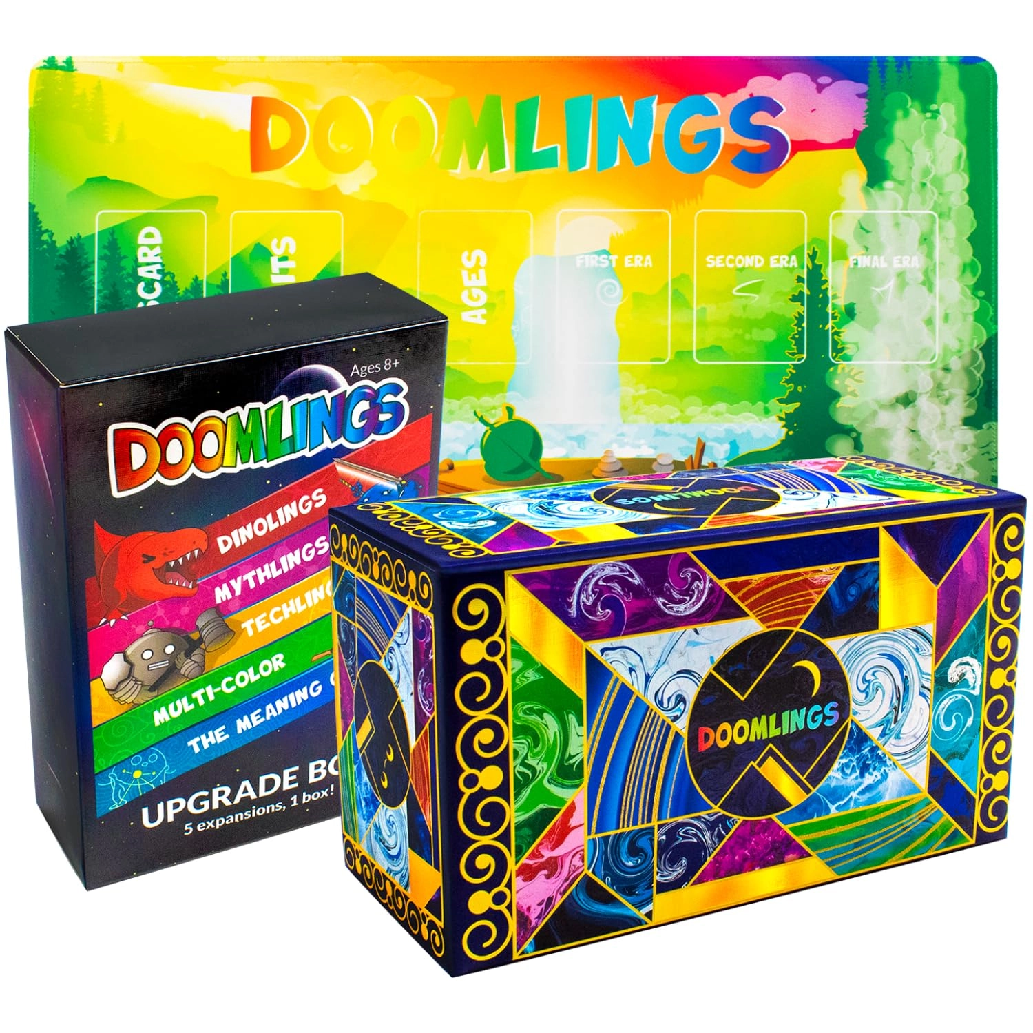 Doomlings Deluxe Bundle Edition - Card Game Community Playmat 5 Expansions 3 Holofoils