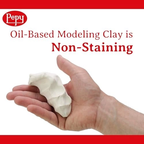 Reusable and Non-Drying Oil-Based Plasticine Modeling Clay - Clay 908g