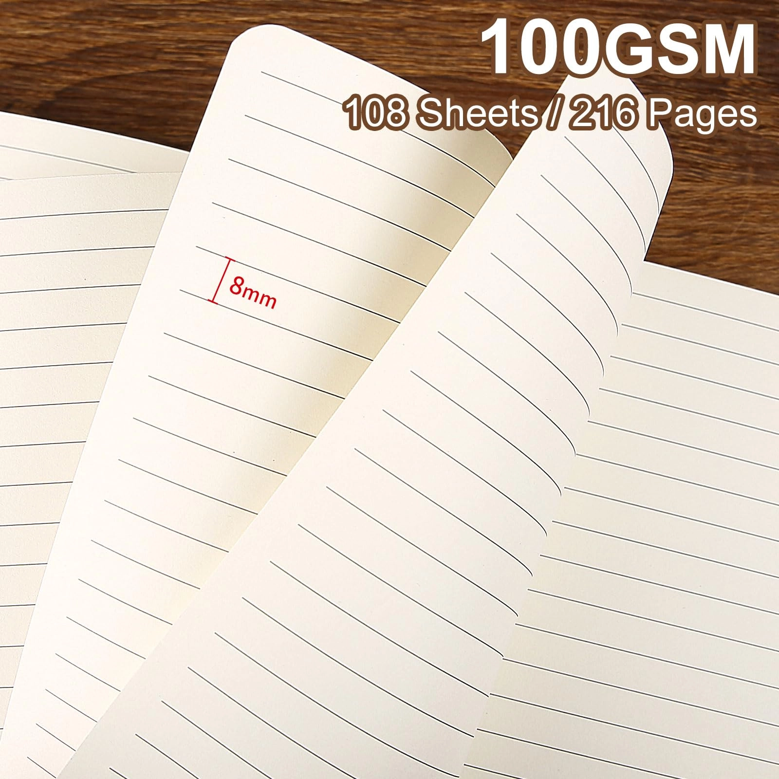 Lined Journal Notebook A5 - Lined 216 Pages