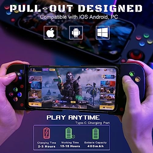 Wireless Mobile Game Controller - BLACK