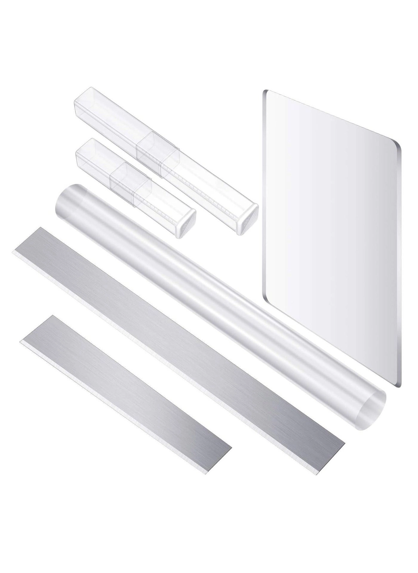 Generic Clay Roller + Acrylic Sheet + Clay Cutters - Acrylic 3 Pieces