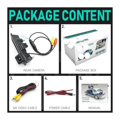 Rear View Camera Fisheye - Night vision Wired 1080P