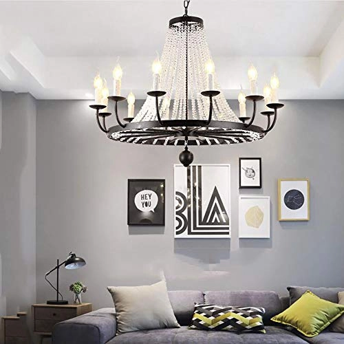 American Rustic Living Room Chandelier - 50cm