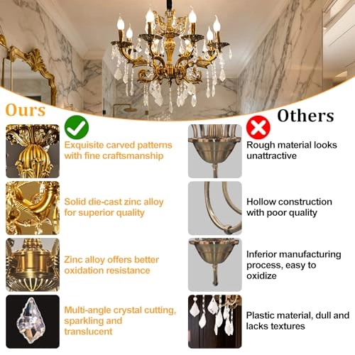 Vintage Metal Chandelier - 2700K