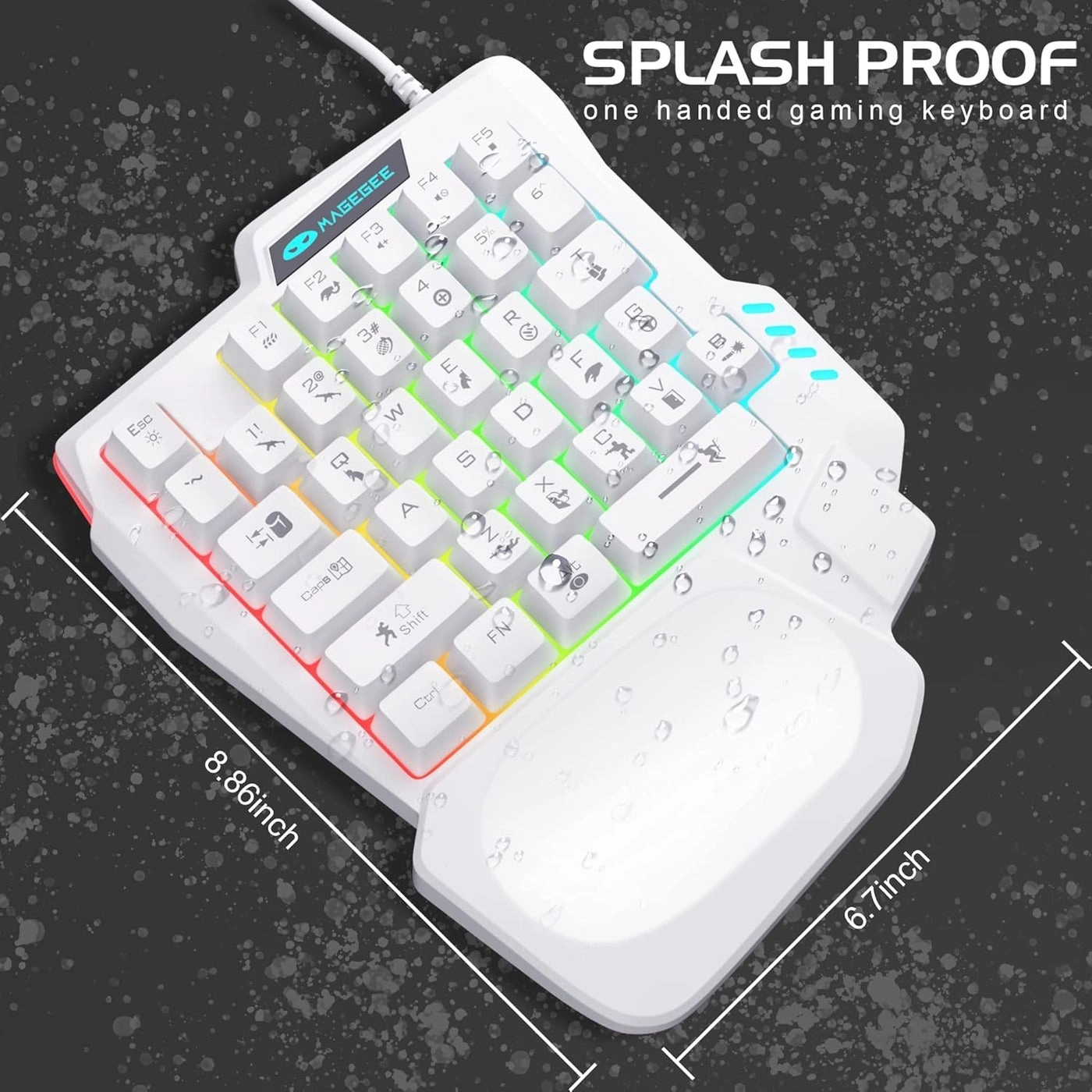One Handed Gaming Keyboard - ergonomic RF|USB