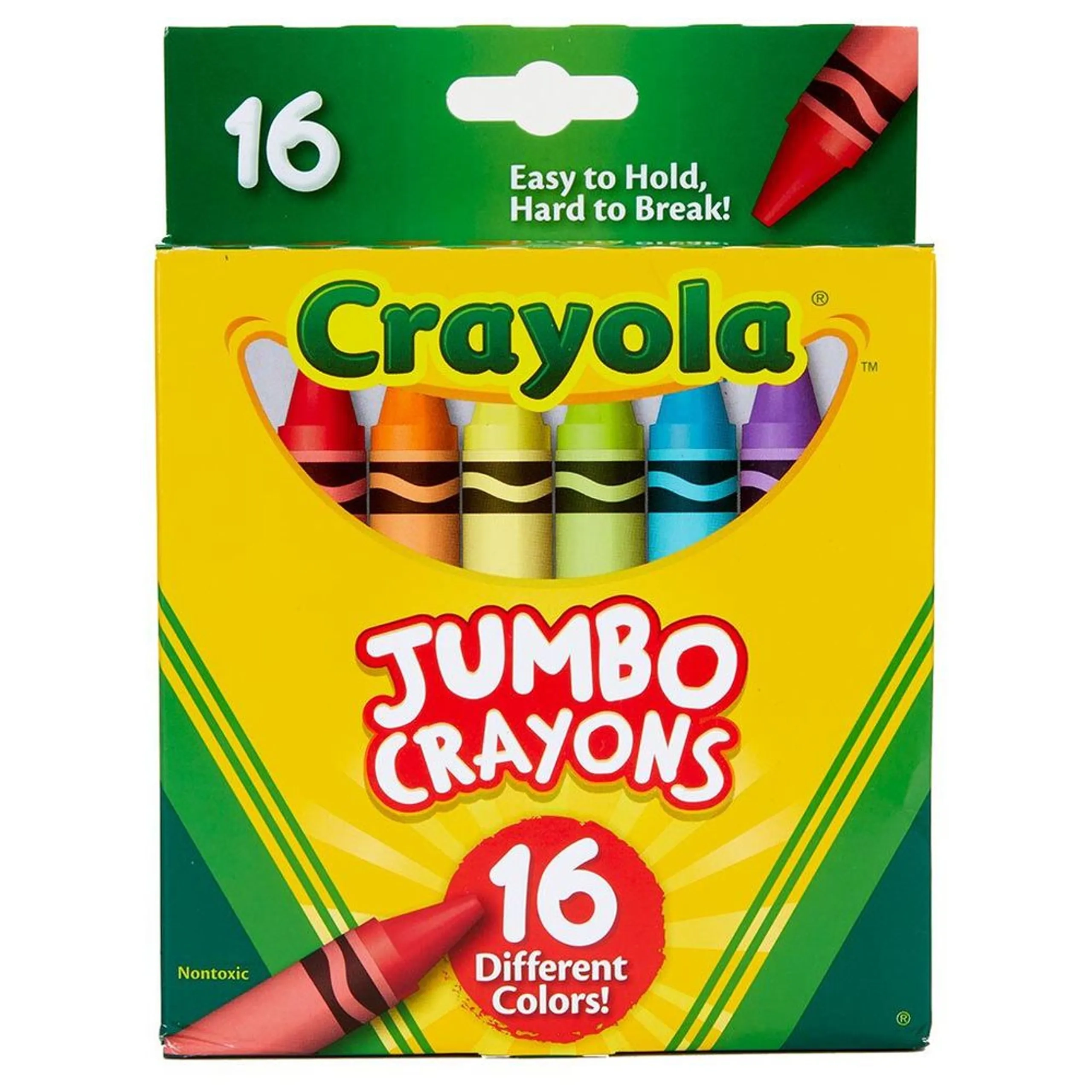 Ultra-Clean Washable Large Crayons - 16 Ct