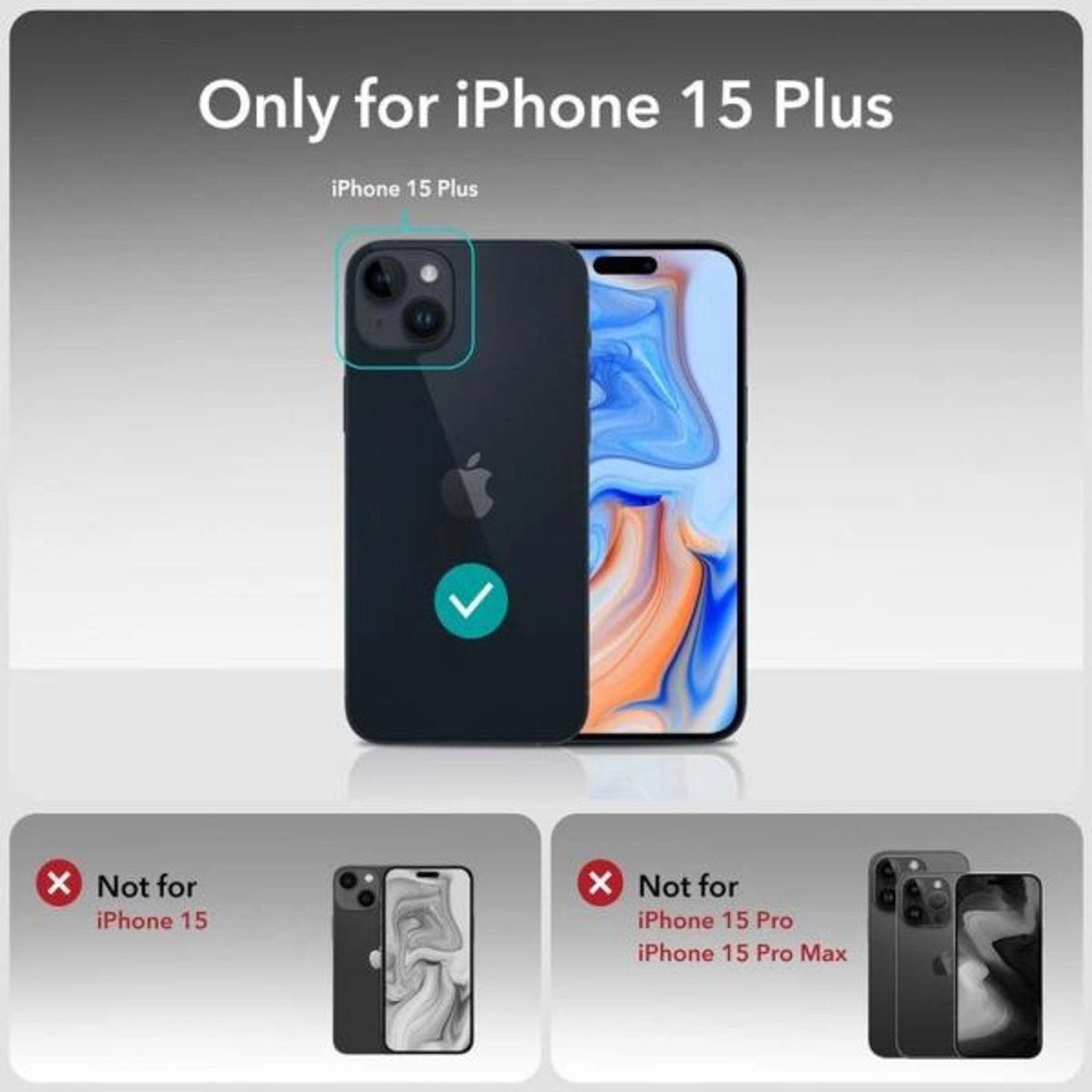 Clear Tempered Glass Screen Protector for iPhone 15 Plus