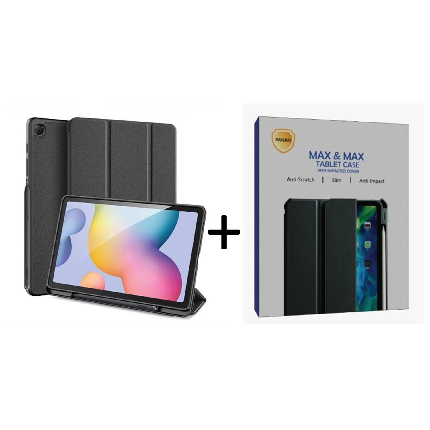 Max & Max Folio Case with Screen Protector for Samsung Tab S6 Lite