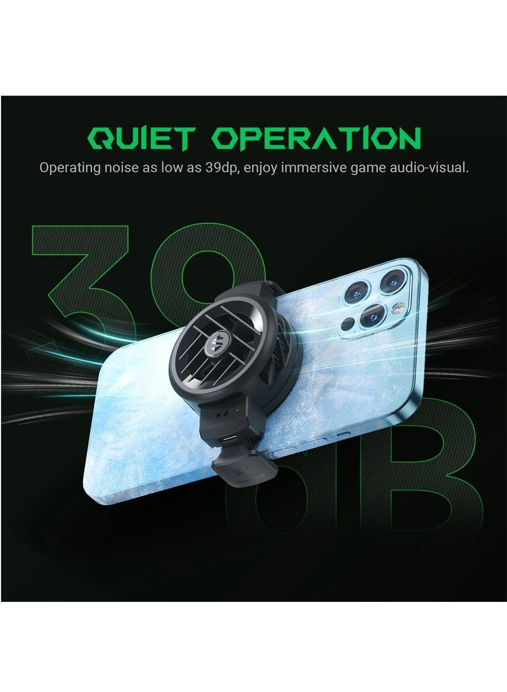 Phone Cooler - Dual Cooling Fan for iPhone Android