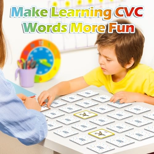 CVC Word Match Game - ages 3-6 60 pieces