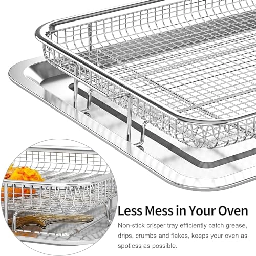 Air Fryer Basket - Stainless Steel + Pan + Parchment Papers - 30PCS