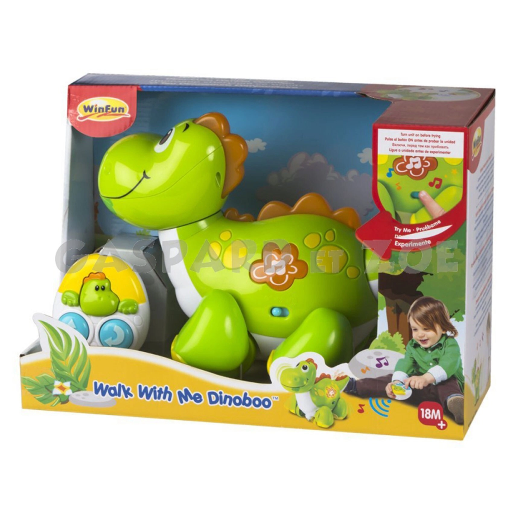 Walk With Me Dinoboo - 18 M+ 3 AA batteries required.