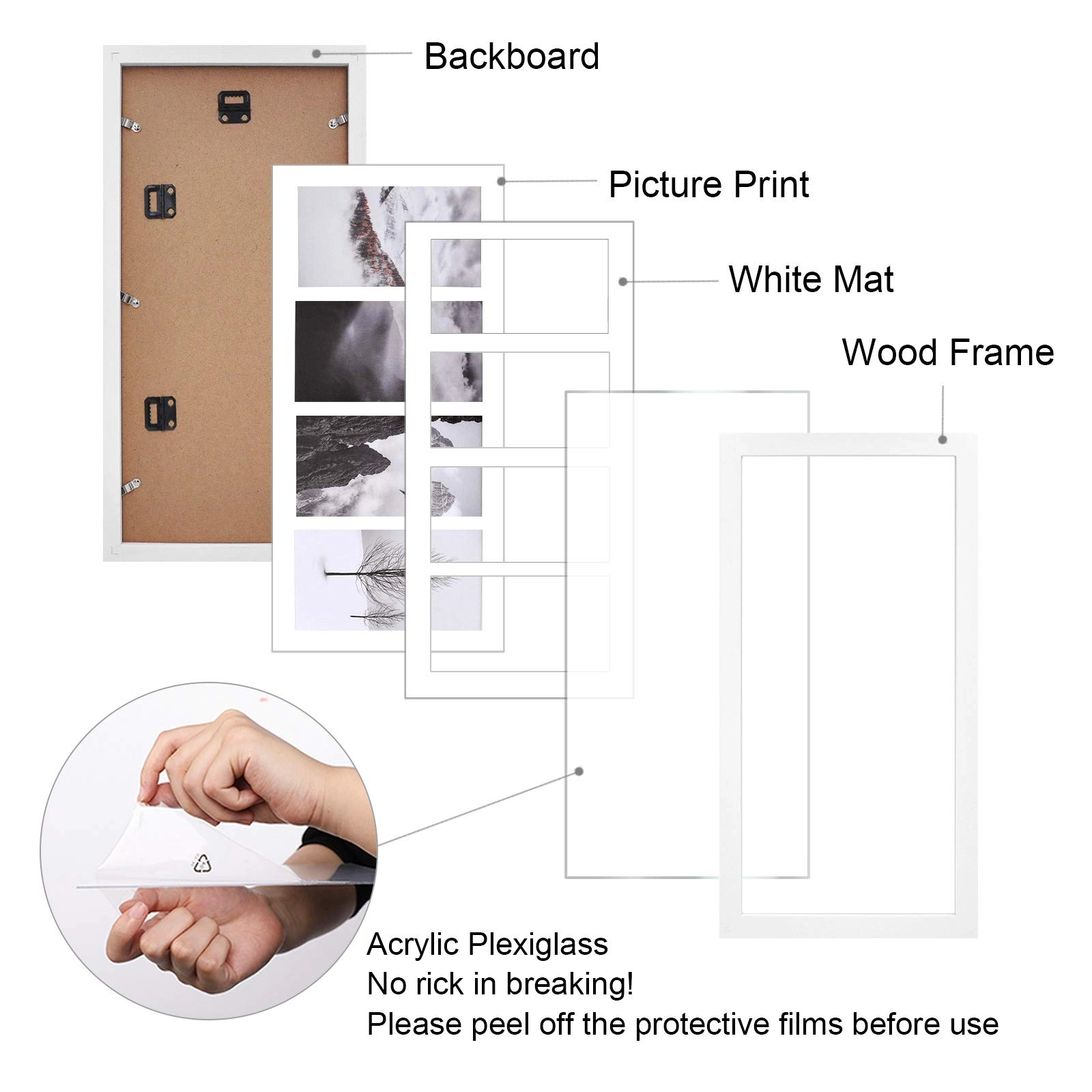 Picture Frames - 20x8 4 Opening
