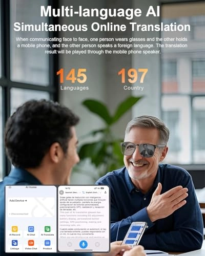 AI Translation Smart Glasses - Chat GPT DeepSeek