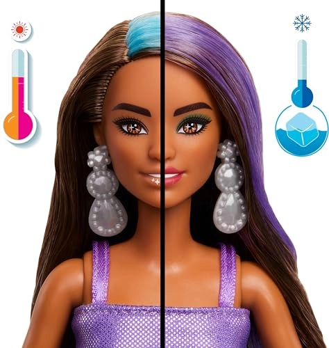 Barbie Party Unboxed Glam Party Series - 10 Surprises Purple Glitter Colour Changing Ages 3+