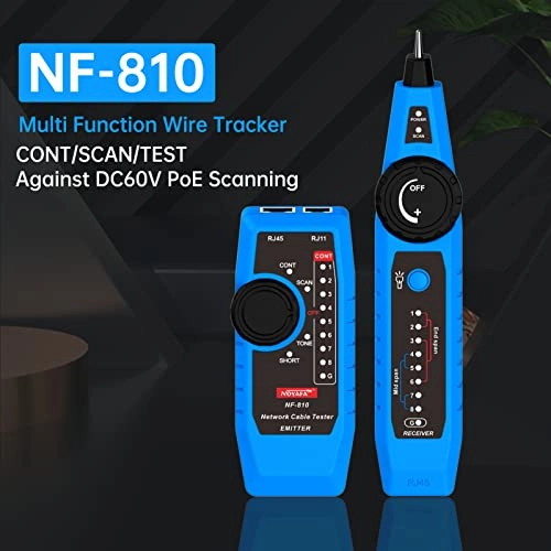 NF-810 - RJ11 RJ45 CAT5 CAT6 Wiremap PoE TEL