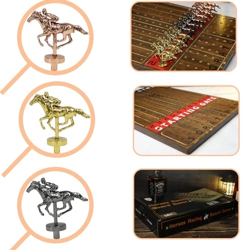 Horse Racing Board Game - Solid Wood Luxury Edition