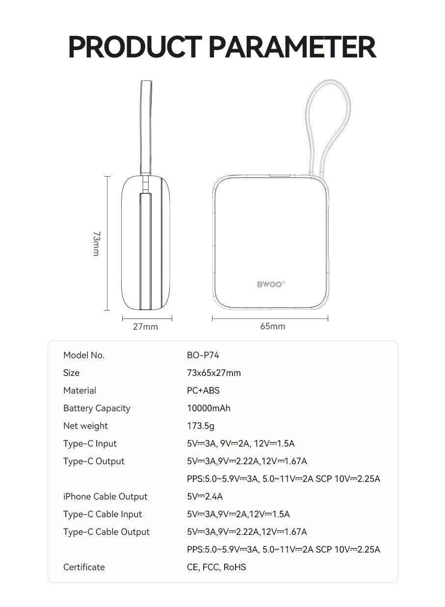 Mini Power Bank - 10000Mah