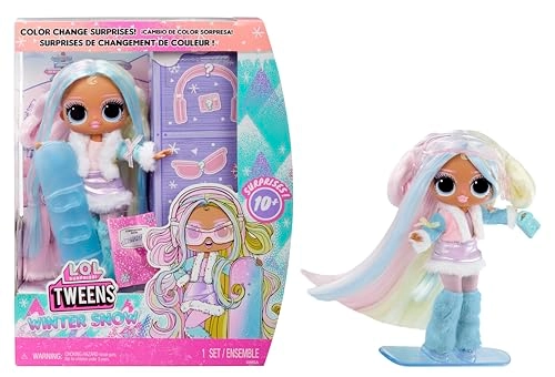 Candilicious Tweens Winter Snow Fashion Doll - Colour-Changing Snowboard 10+ Frosty Accessories Ages 4+