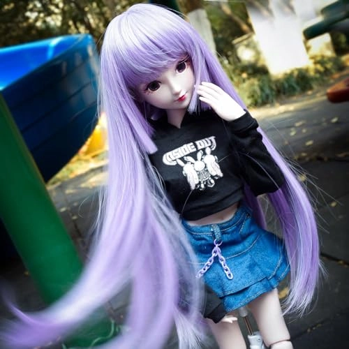 Ball Jointed BJD Doll - 56cm Plastic Purple