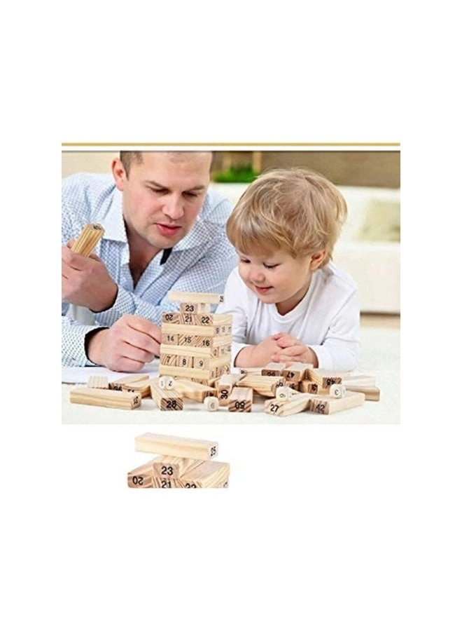 Generic Wooden Stacking Tower - beige
