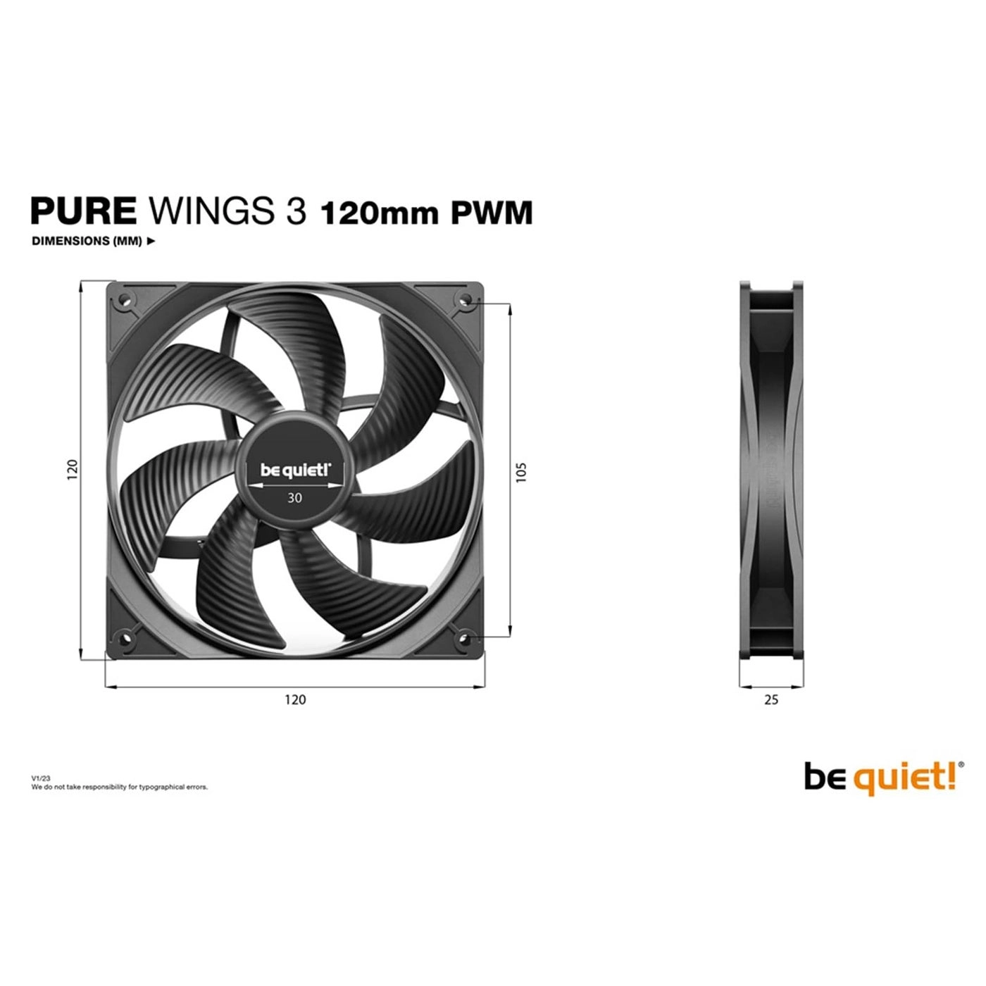 Pure Wings 3 - 1 fan 120mm