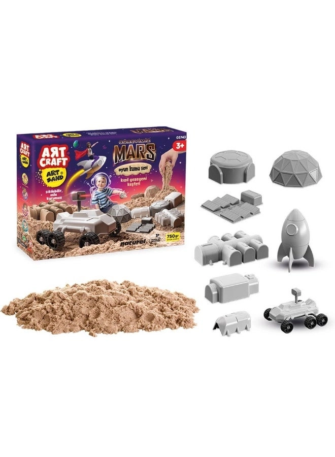 Craft Mission Mars Play Sand Set - 9 pieces 3 dimensional molds