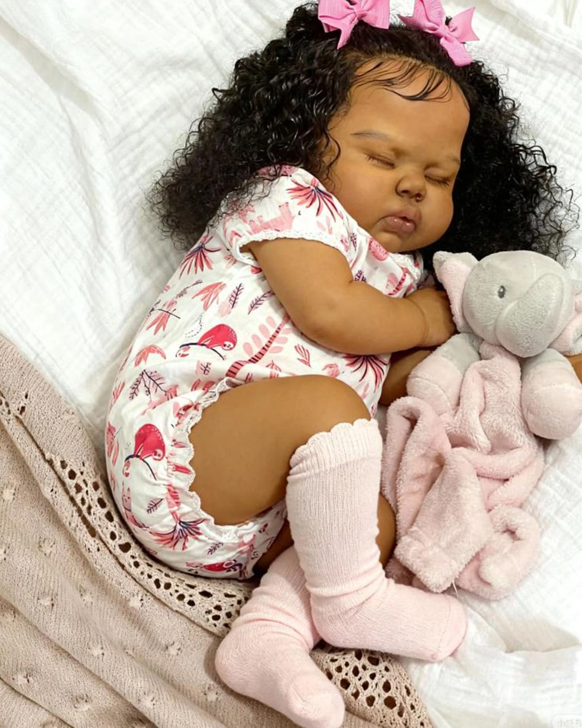 Reborn Baby Doll - 19 in Silicone Girl African American
