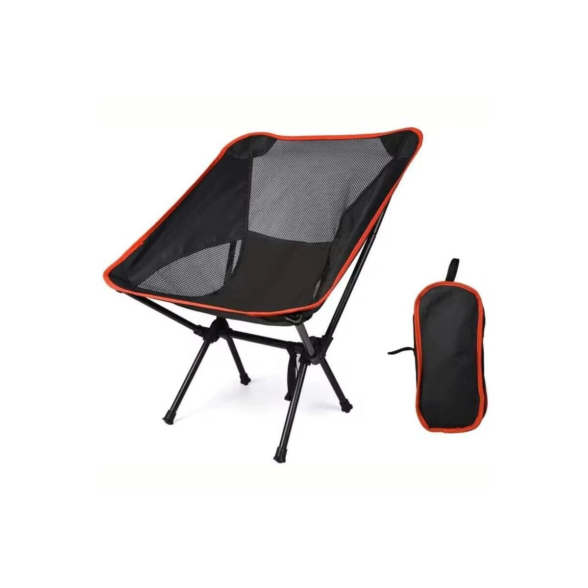 Folding Camping Chair - Black Lightweight