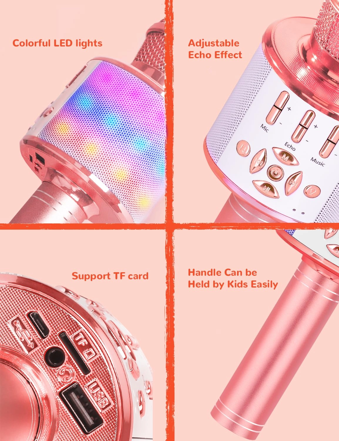 Karaoke Microphone - Handheld Bluetooth
