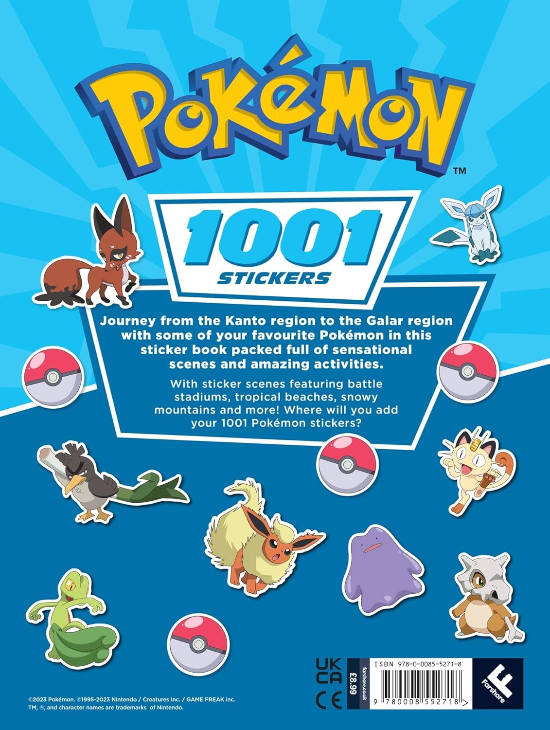 Pokemon Sticker Book 1001 pcs